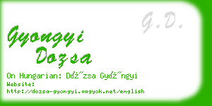 gyongyi dozsa business card